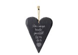 Welsh slate heart hanging sign with i want to spend the rest of my life with you in welsh